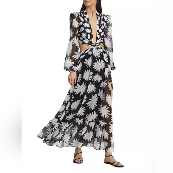 PatBO Dahlia Plunge Cut-Out Maxi Dress - Picture 4 of 7